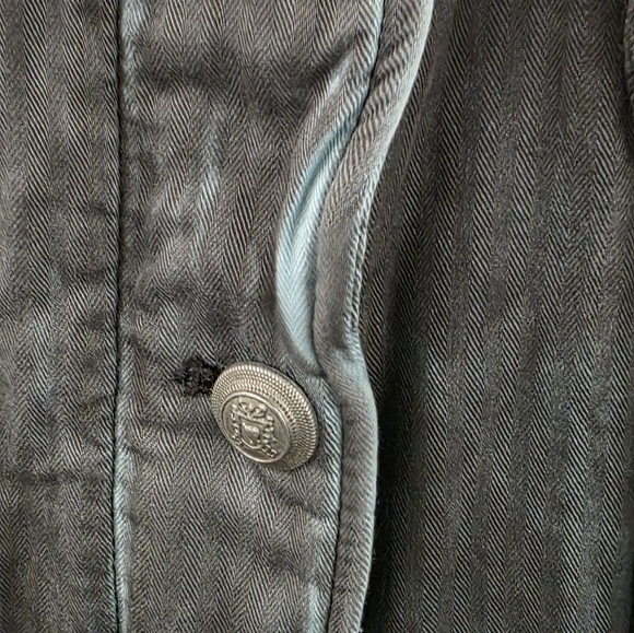 Free People Twill We Meet Again Utility Jacket Size: Small Like New - Picture 9 of 14